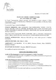 Délibérations du Conseil Communautaire CC2V du 13 octobre 2025