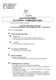 Ordre du jour du 19 mai 2025