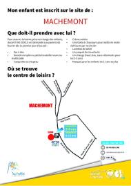 Accès Centre de loisirs MACHEMONT
