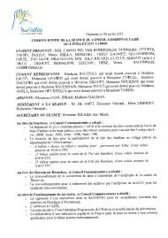Compte rendu du Conseil Communautaire du 4 juillet 2022
