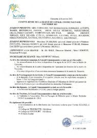 Compte rendu d'affichage du Conseil Communautaire du 5 octobre 2021