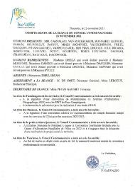 Compte rendu d'affichage du Conseil Communautaire du 18 novembre 2021