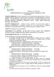 Compte rendu d'affichage du Conseil Communautaire du 21 mars 2022