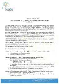 Compte rendu d'affichage Conseil Communautaire du 24 juin 2019
