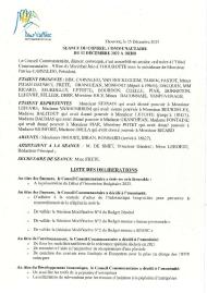 Délibérations du Conseil Communautaire CC2V du 12 décembre 2022 - Partie 1