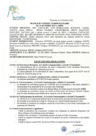 Délibérations du Conseil Communautaire CC2V du 10 octobre 2022 - Partie 1