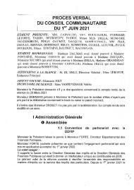 Procès verbal du Conseil Communautaire du 1er juin 2021