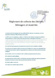 Reglement de collecte des déchets sur la CC2V